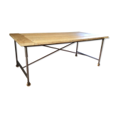 Wood and iron dining table