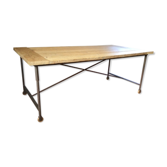 Wood and iron dining table