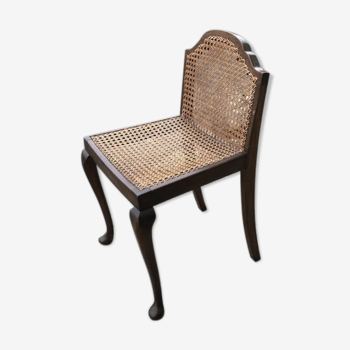 Vintage Wood & Cane Lounge Chair, 1950s