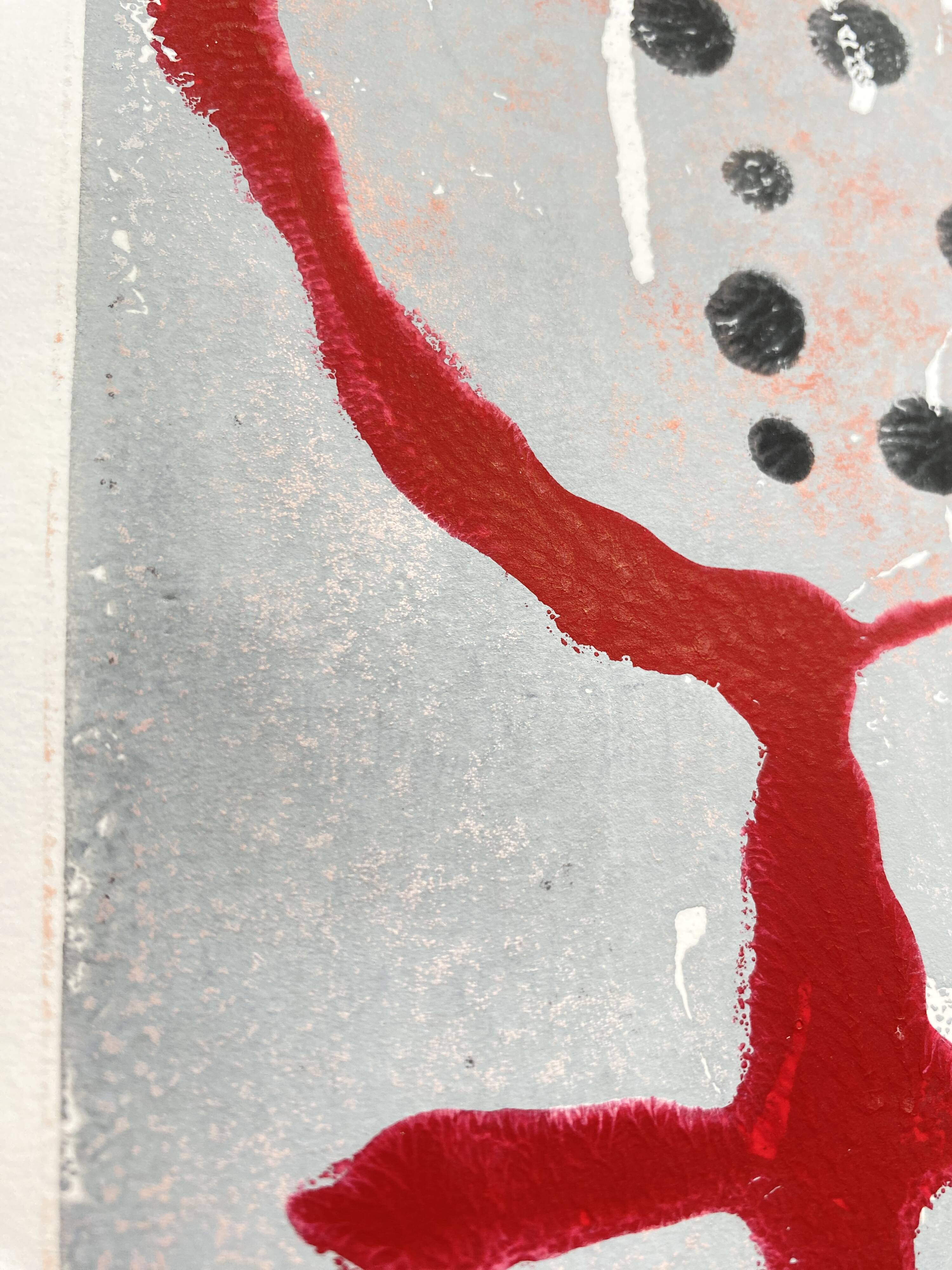 Screen printing and glazed gilded wood frame