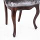 Table et 4 chaises en bois et tissu, Europe du Nord vers 1870