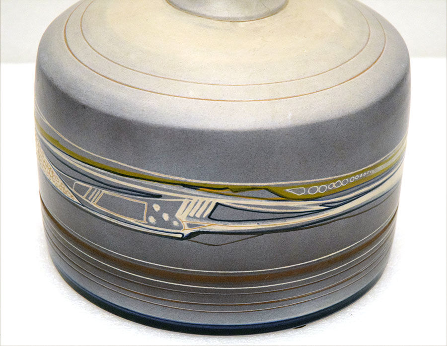 Terracotta vase with futurist decoration, 1960s