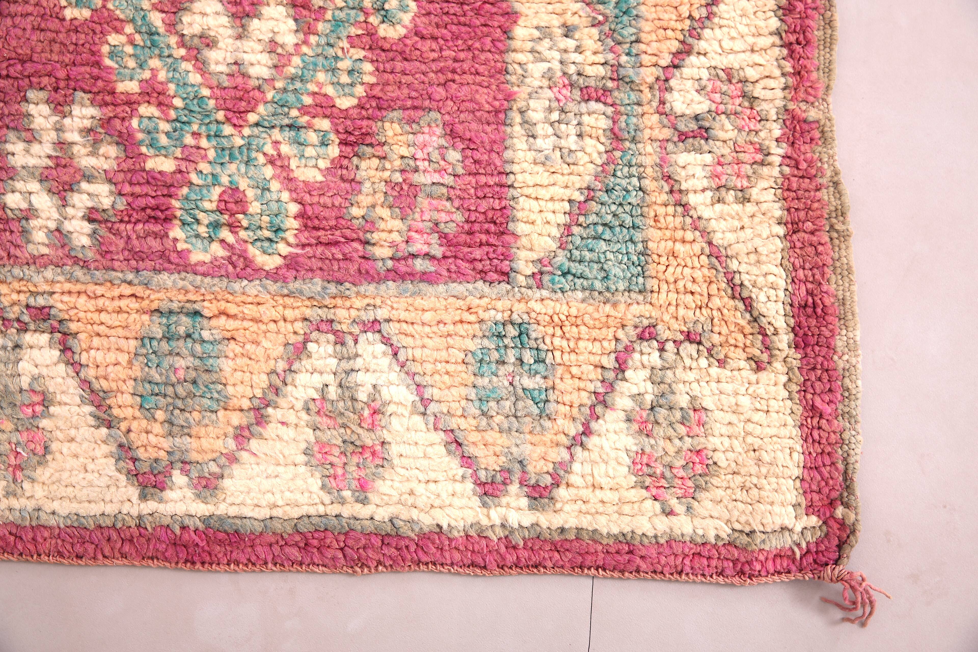 Purple vintage moroccan rug 212 CM X 343 CM