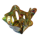 Large Makora handmade glass vase from the 70s