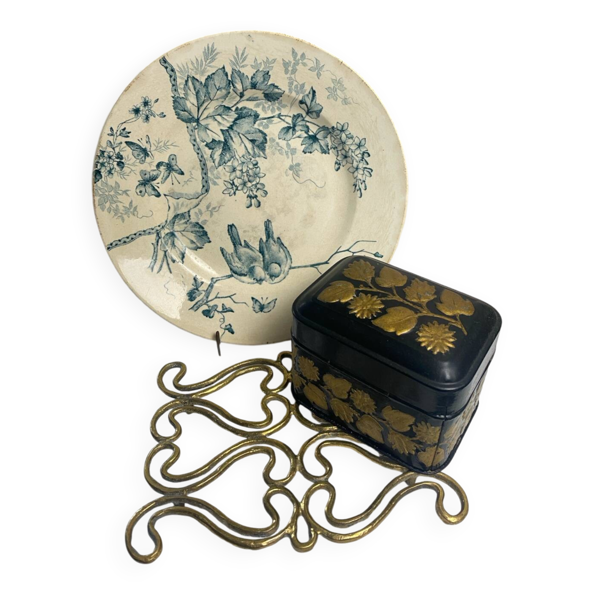 Ironware plate "birds"