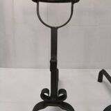 Chenet Landier à bol ancien fonte cheminée accessoire