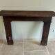 Antique wooden fireplace mantel