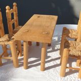 Lot 8 miniature vintage toys tables and seats