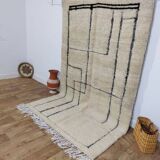 Handmade wool Berber rug 254 x 158 cm
