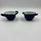 Enamelled metal fondue pot duo