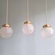 Art Deco satin glass pendant (2 available), 1920s-30s