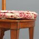 Antique Regency style chairs in mahogany and XX Century fabric.