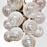 Vintage German sputnik pendant lamp glass snowballs 1970