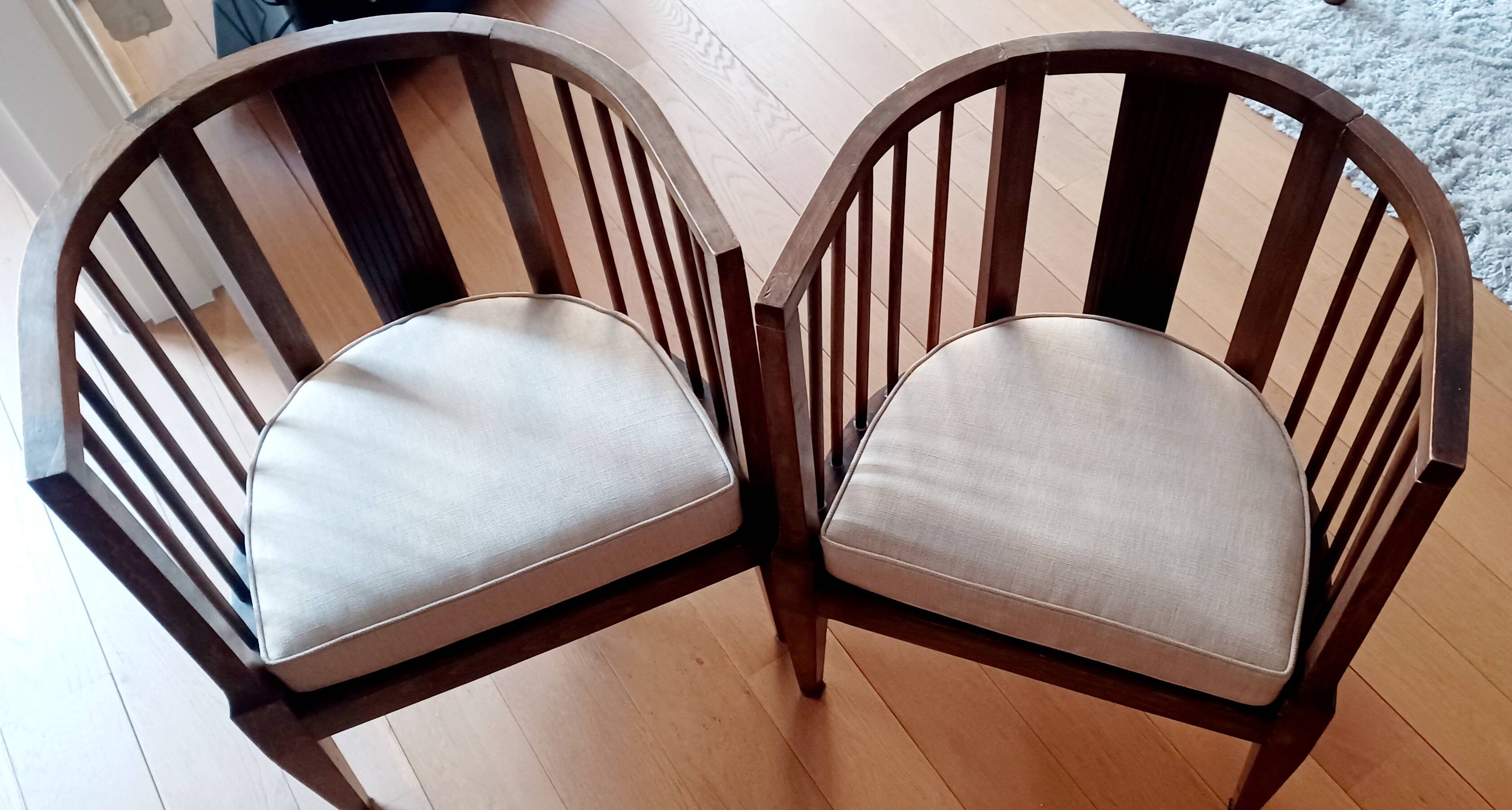Pair of art deco armchairs
