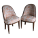 2 Art Deco mahogany curved back chairs | France | 1920s