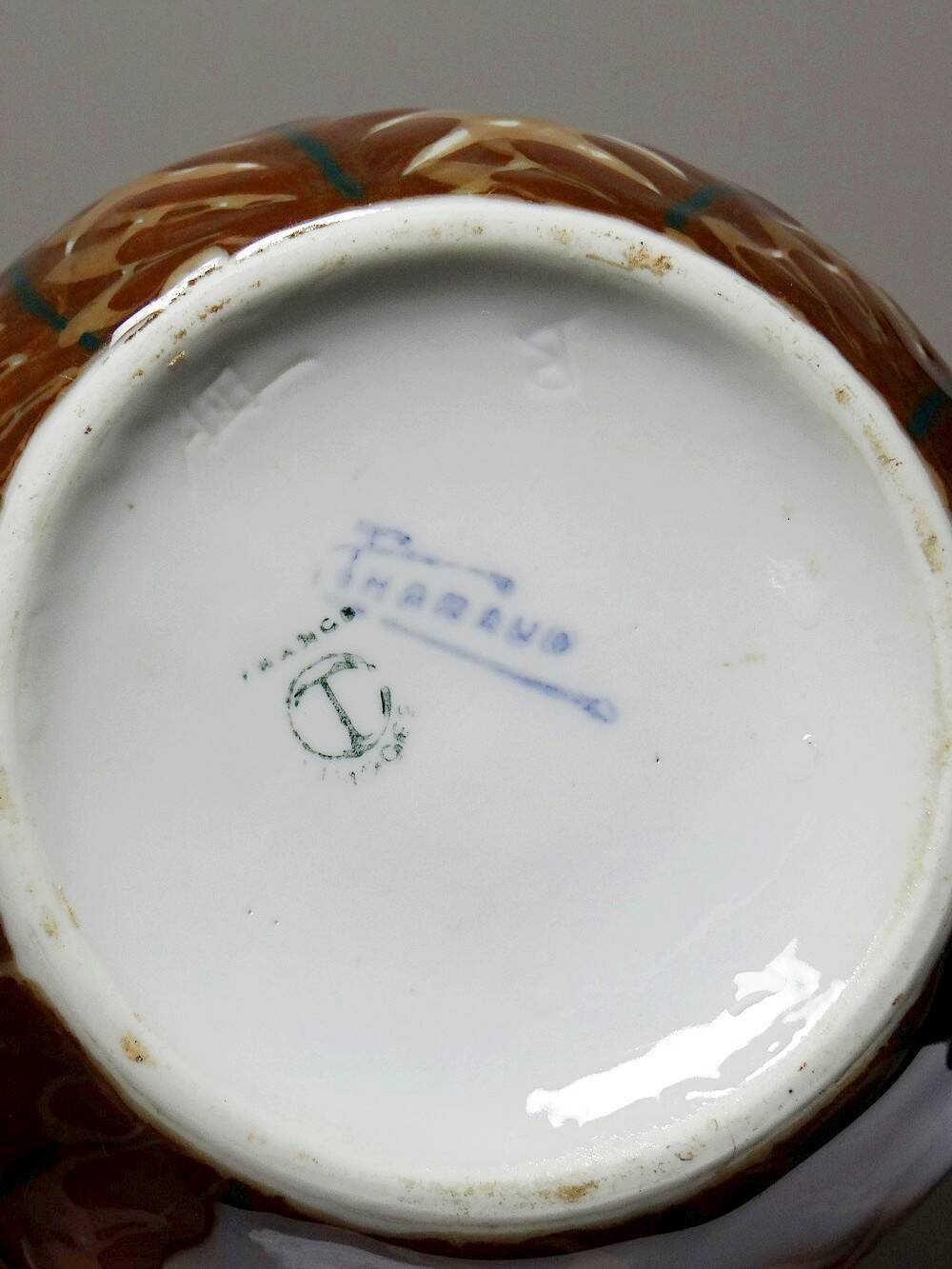 Small porcelain ball vase Tharaud Limoges circa 1920-1940