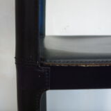 Chaise en cuir Matteo Grassi des années 80