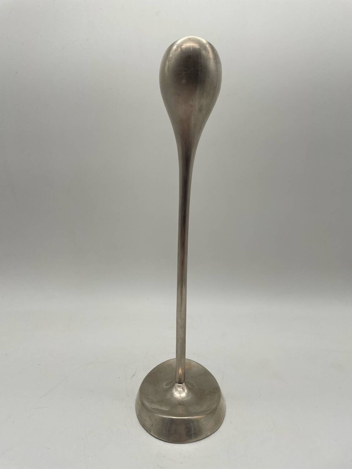 ABSA Danish Modernist Tulip Candle Holder in Silver Metal