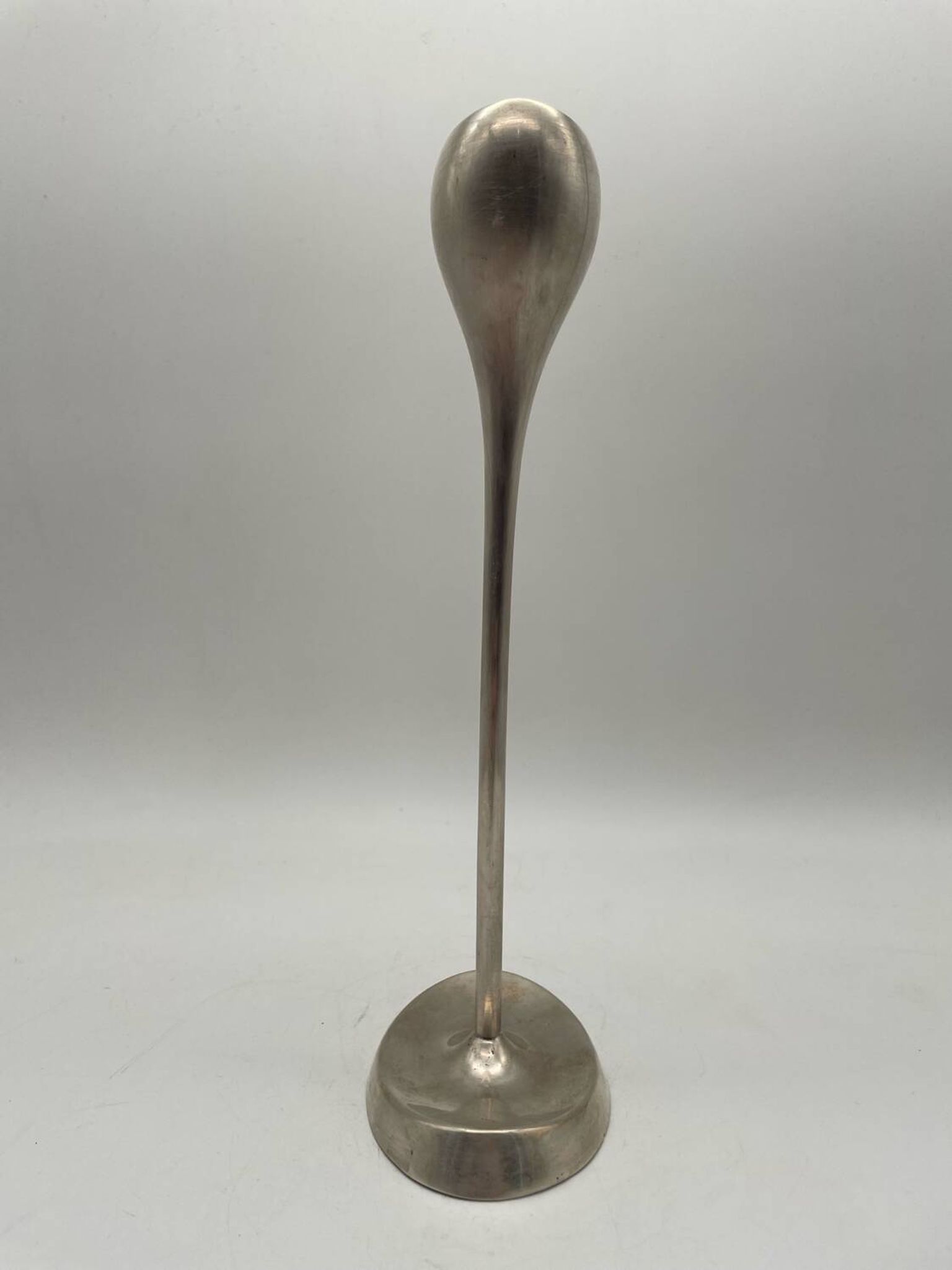 ABSA Danish Modernist Tulip Candle Holder in Silver Metal