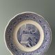 Complete set of 12 talking plates in Gien earthenware