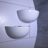 Half basin ceramic wall lights 1970