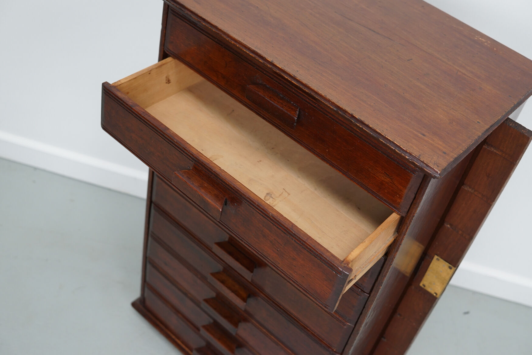 French art deco mahogany apothecary / filing cabinet, ca 1920
