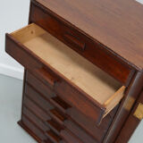 French art deco mahogany apothecary / filing cabinet, ca 1920
