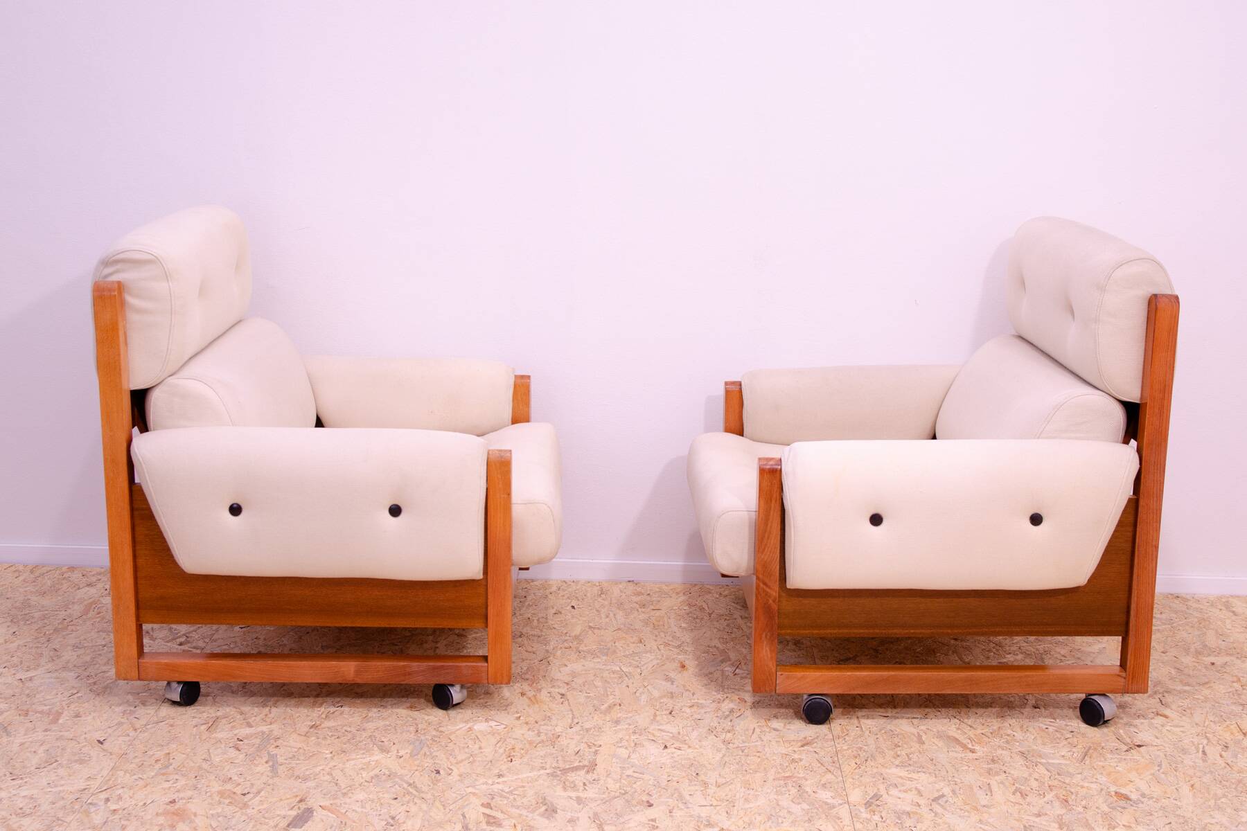 Fauteuils vintage de style scandinave, 1970'