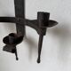 Wrought iron candle holders 1900 brutalist sconces