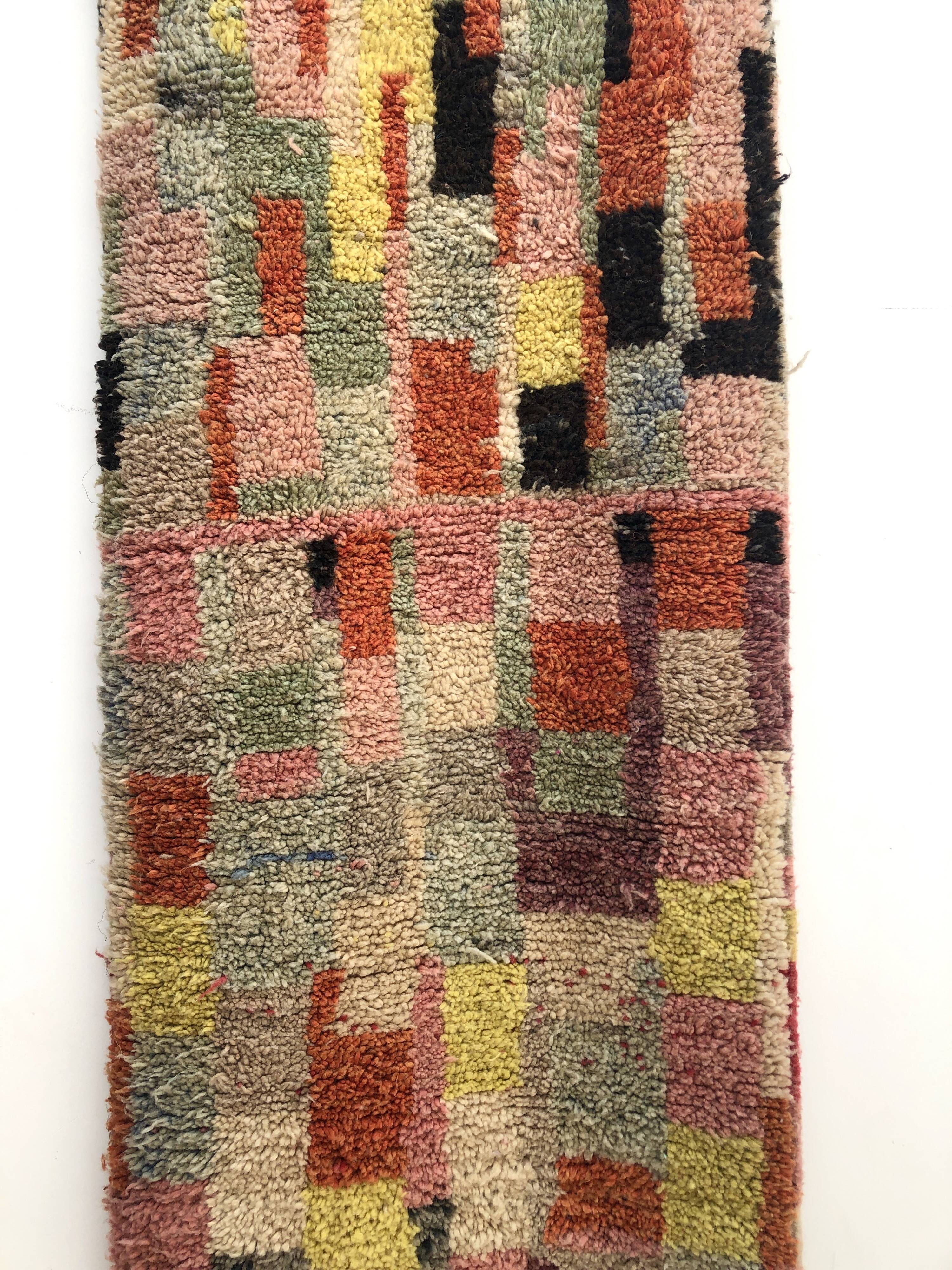 Moroccan Berber carpet corridor Boujaad 3,56x0.73m