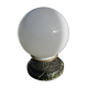 Art deco green marble table lamp, flower patterns