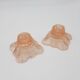 Pair of pink candle holders