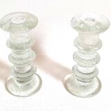 Pair of candlesticks Timo Sarpaneva for Littala 60s Height 14.5 cm