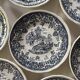Assiettes en faïence Luneville décor anglais 