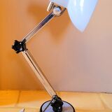 Old gray vintage articulated lamp from the 60s