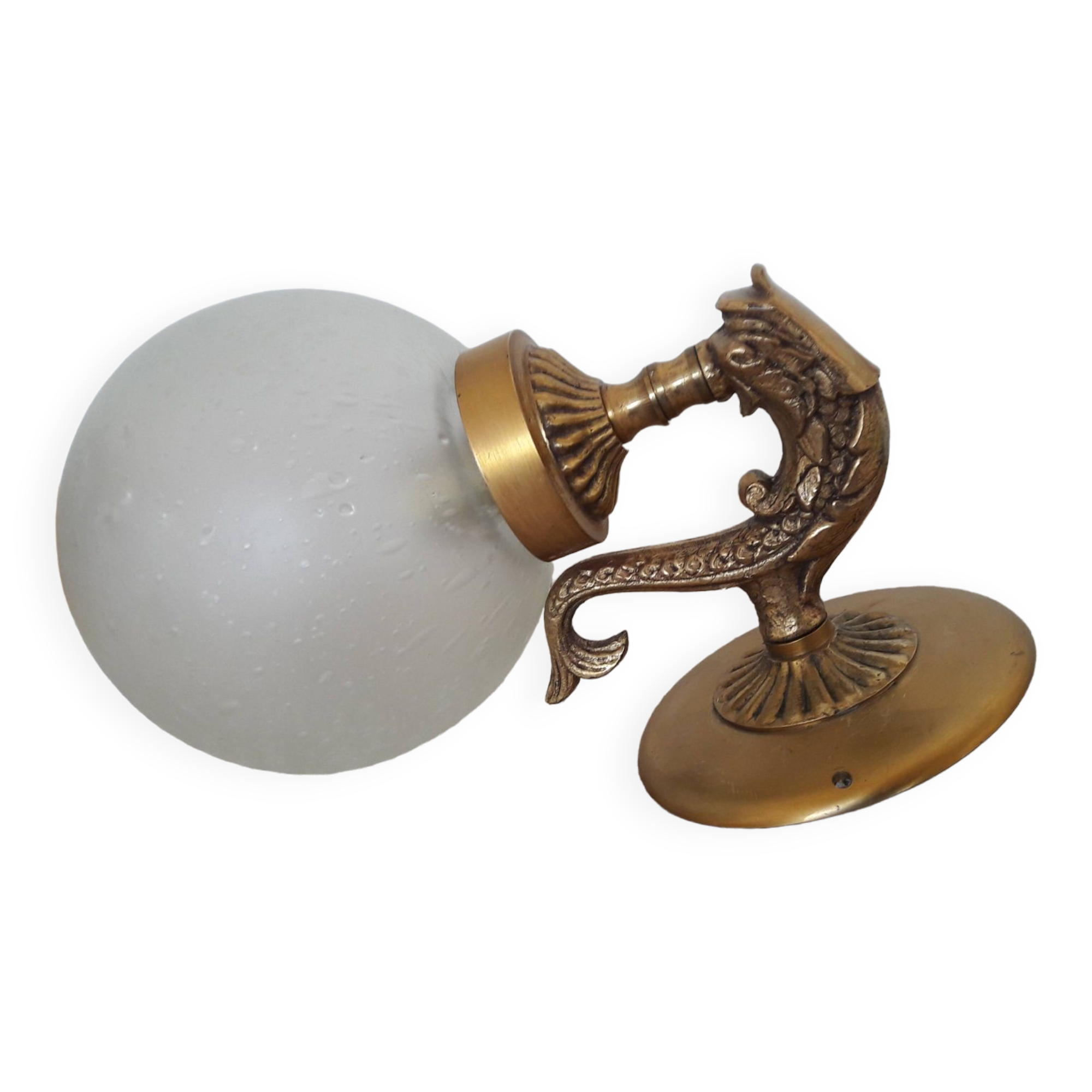 Opaline bubble glass wall lamp