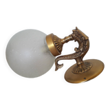 Opaline bubble glass wall lamp