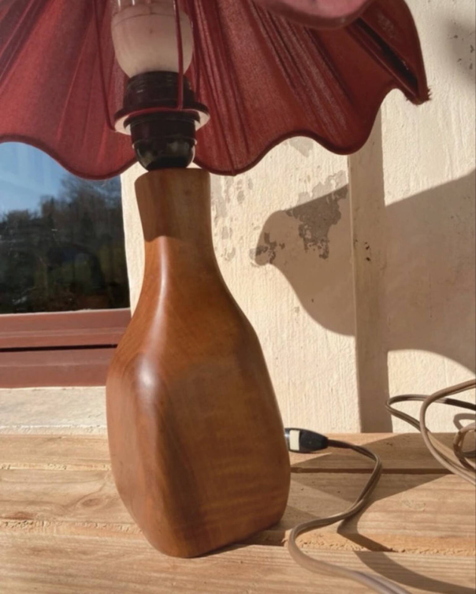 Pied de lampe design brutaliste Richard Lecompte