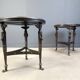 French Empire style marble and bronze side tables, 1950s