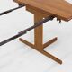 Vintage Danish round extendable dining table solid teak 1960s
