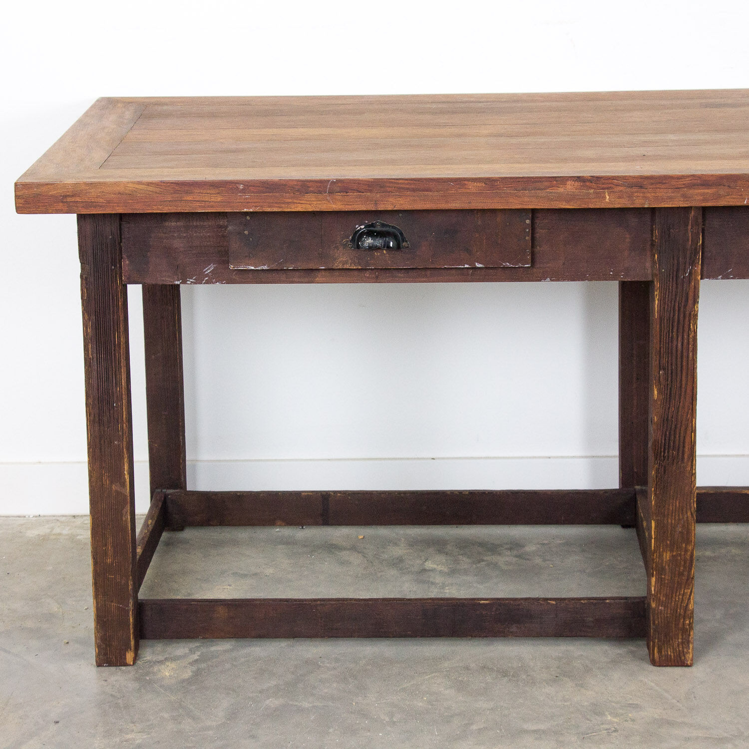 Vintage wooden table factory desk