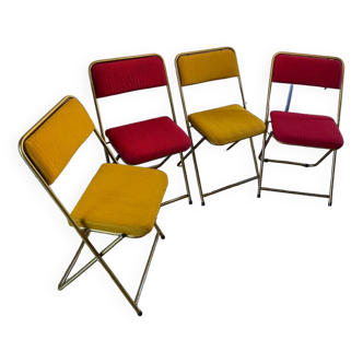 Ensemble de chaises pliantes vintage lafuma made in France