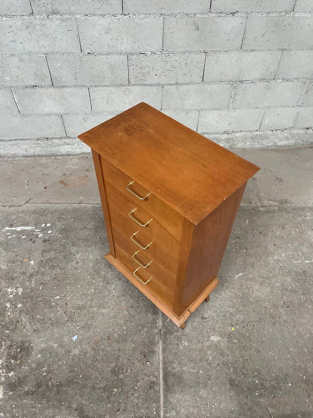 Chiffonnier vintage en bois – 5 tiroirs