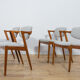 Mid Century Teak Model 42 Dining Chairs by Kai Kristiansen for Schou Andersen, 1960s, Set of 4
