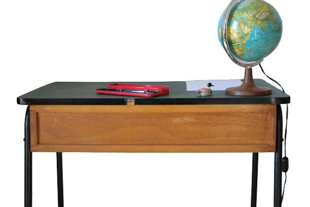 Vintage desk 60' wood and metal FORBO