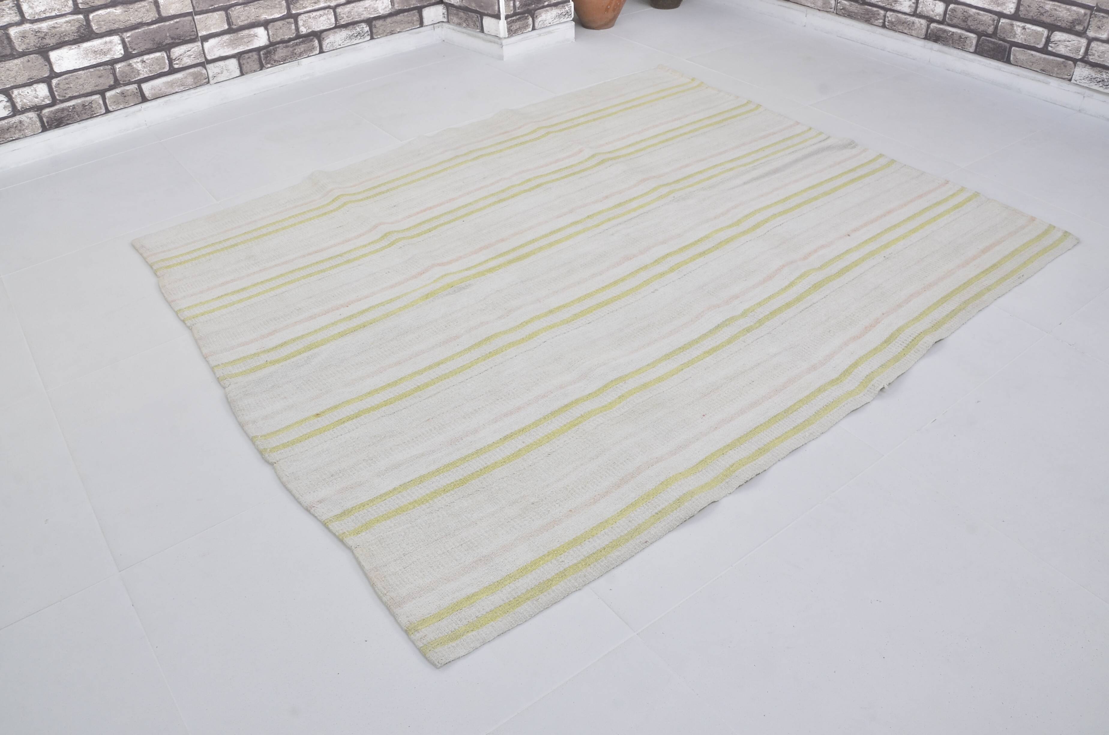 Antique Colorful Oushak Hemp Kilim Rug sku 3674