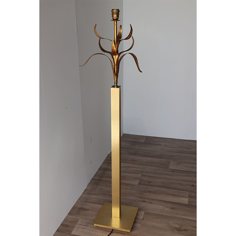 Vintage floor lamp in gold metal 1970
