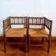 Paire de chaises bobin dites "coin de feu", Hollande