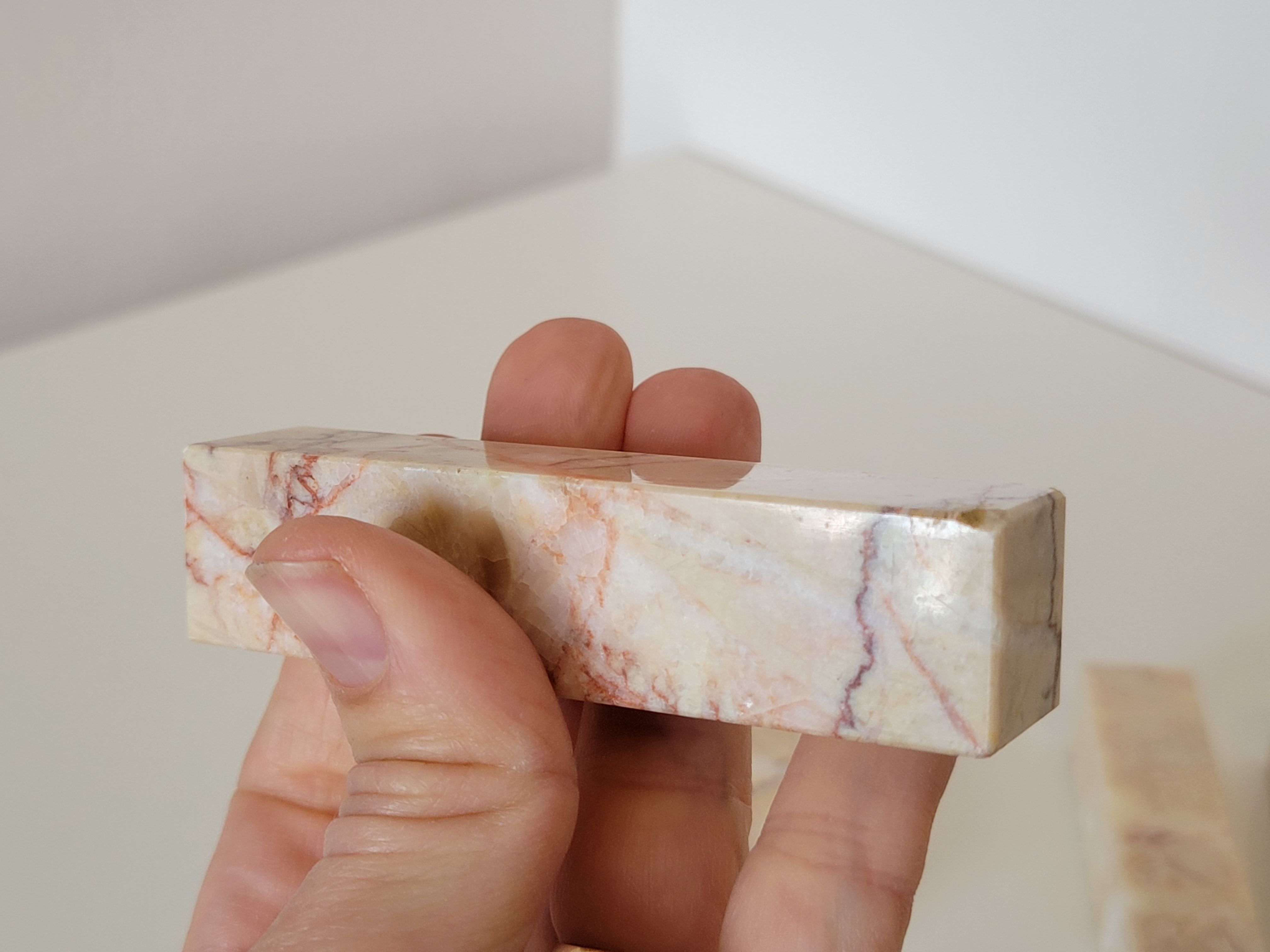 10 covered stand vintage marble knife holder