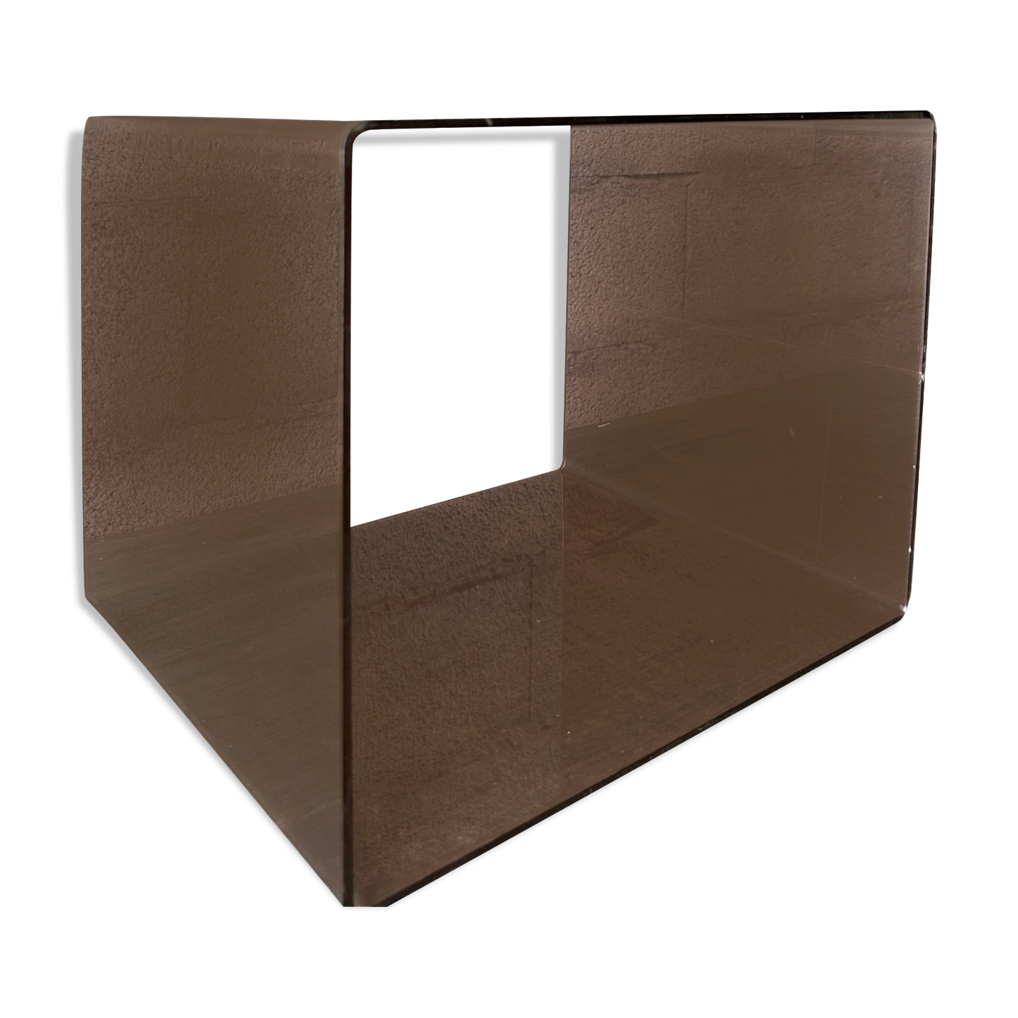 Case cube shelf coffee table plexiglass smoked (3 available)